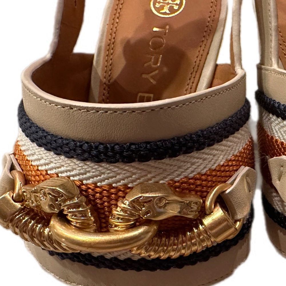 Tory Burch Jessa Block Heel Sandal Size 9.5- with box - Picture 10 of 15